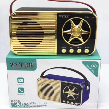 Original WSTER WS3129 Support USB TF CARD FM RADIO Wireless BT Portable Speaker